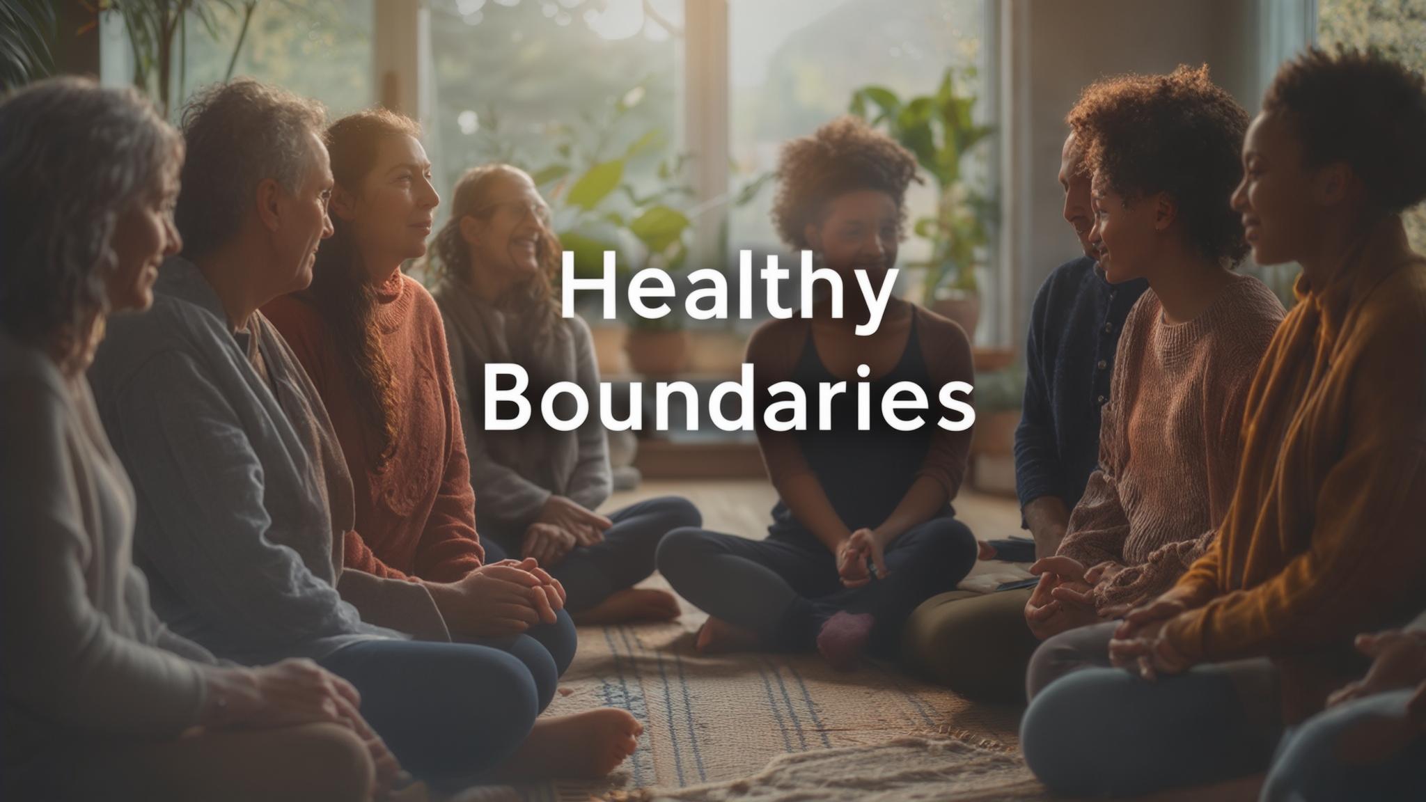 AI generated image: Developing Healthy Boundaries Through Group Interaction