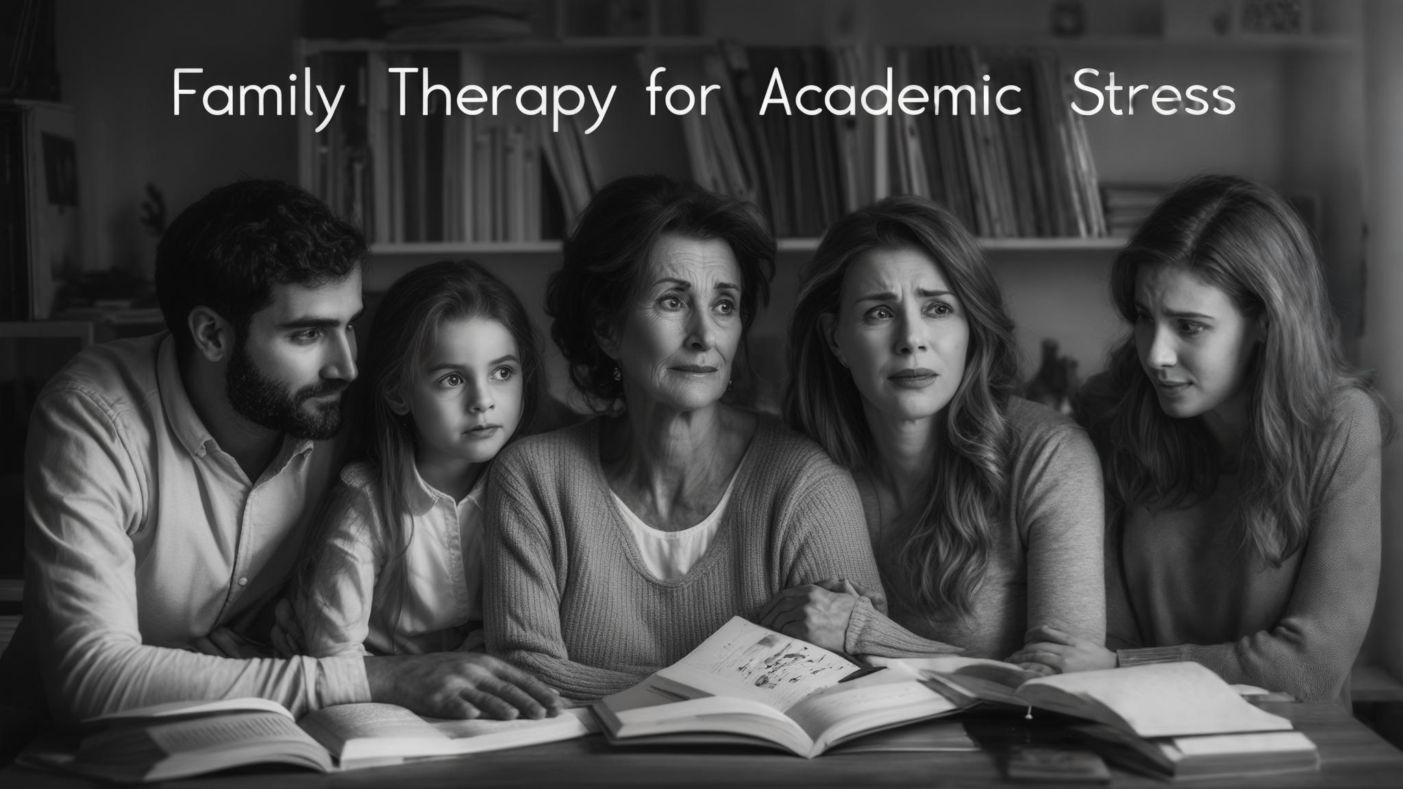 AI generated image: Family Therapy for Academic Stress: A Comprehensive Approach
