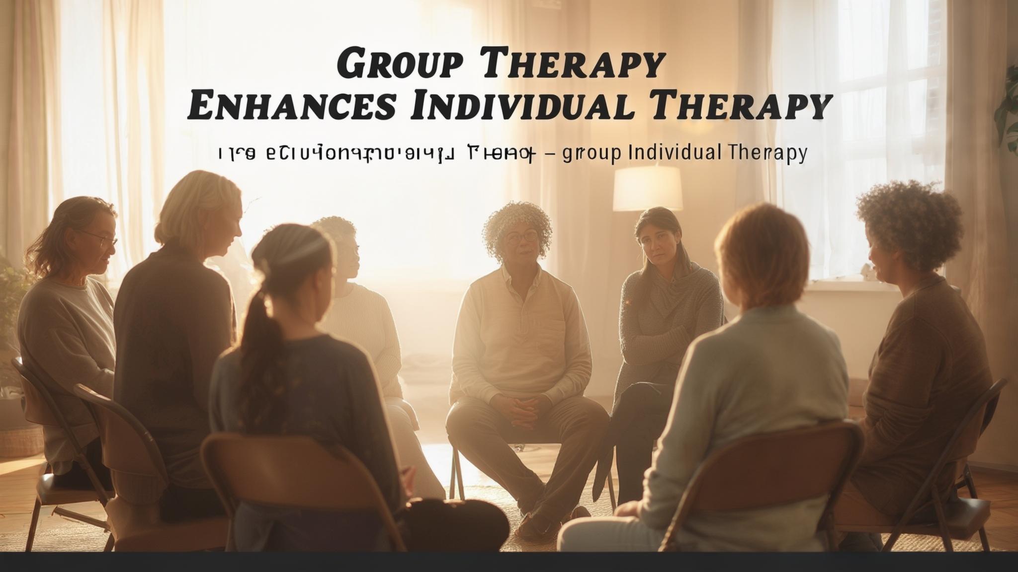 AI generated image: How Group Therapy Enhances Individual Therapy