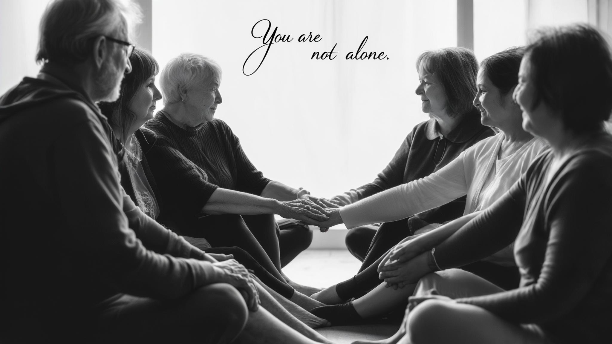 AI generated image: Navigating Grief and Loss Through Shared Support