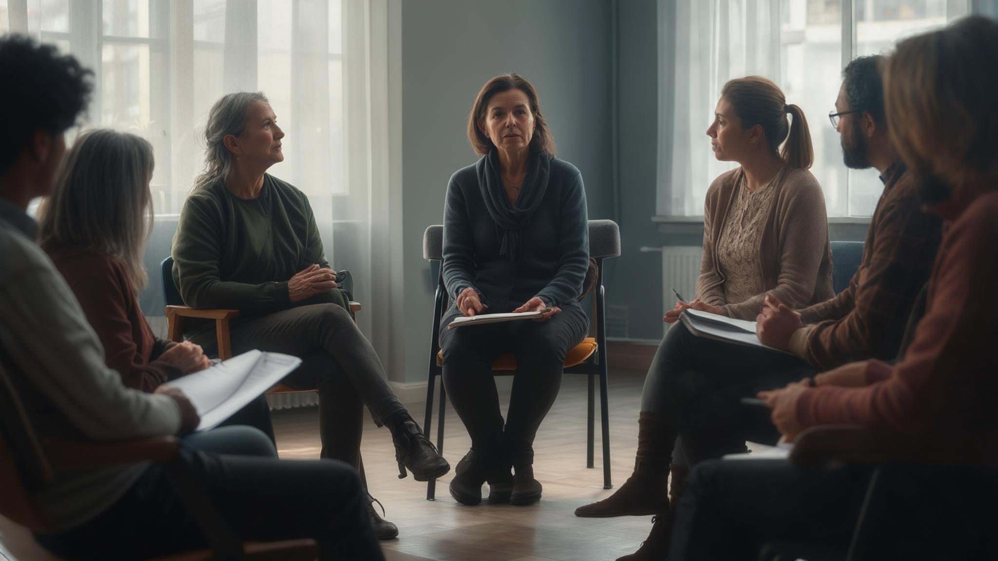AI generated image: The Role of Group Therapy in Bipolar Disorder Management
